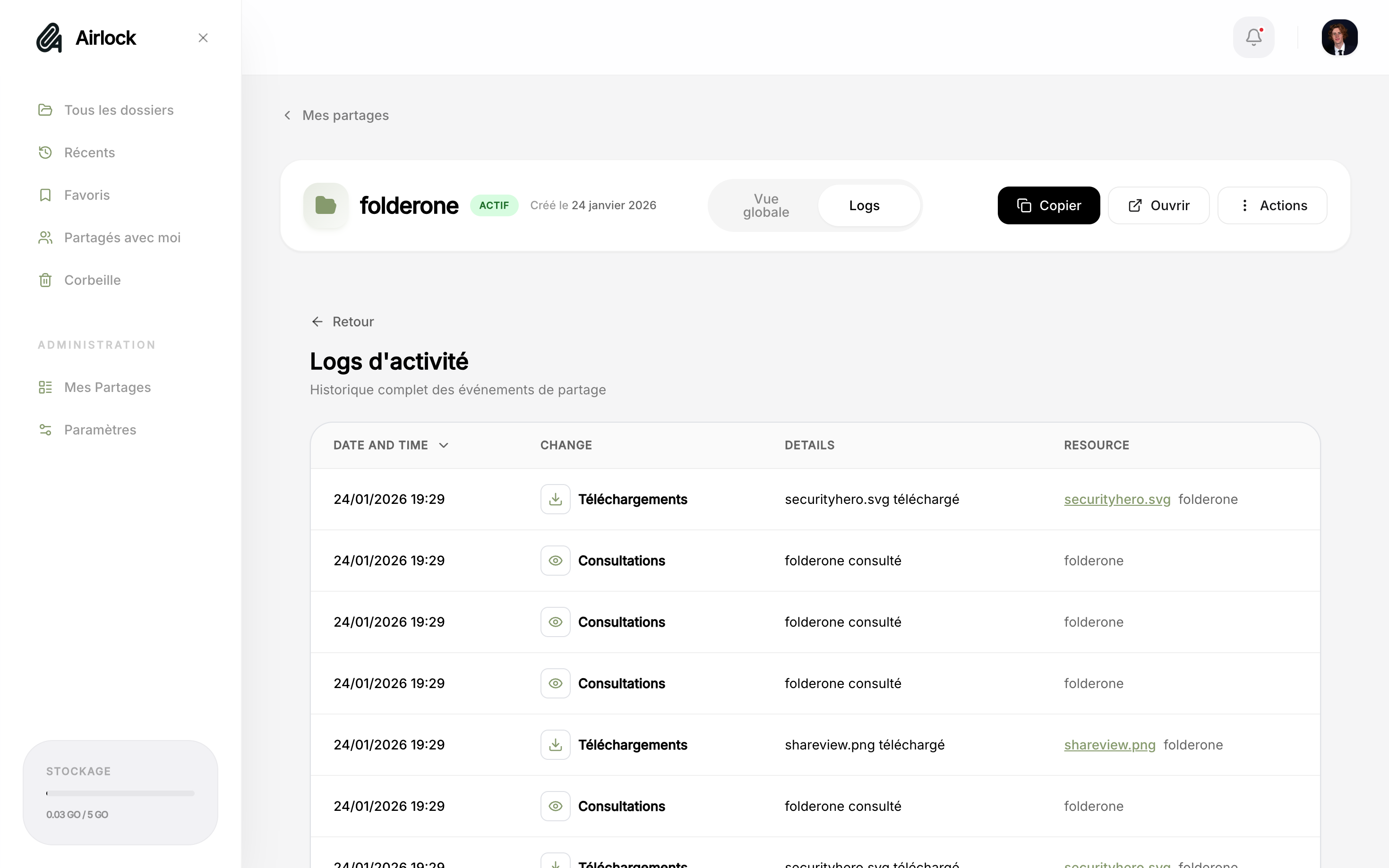 Airlock Security Dashboard